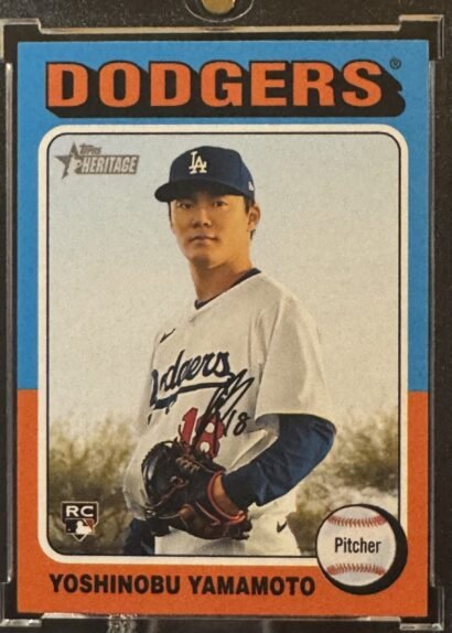 Yoshinobu Yamamoto – Los Angeles Dodgers Rookie Card (Topps Heritage)
