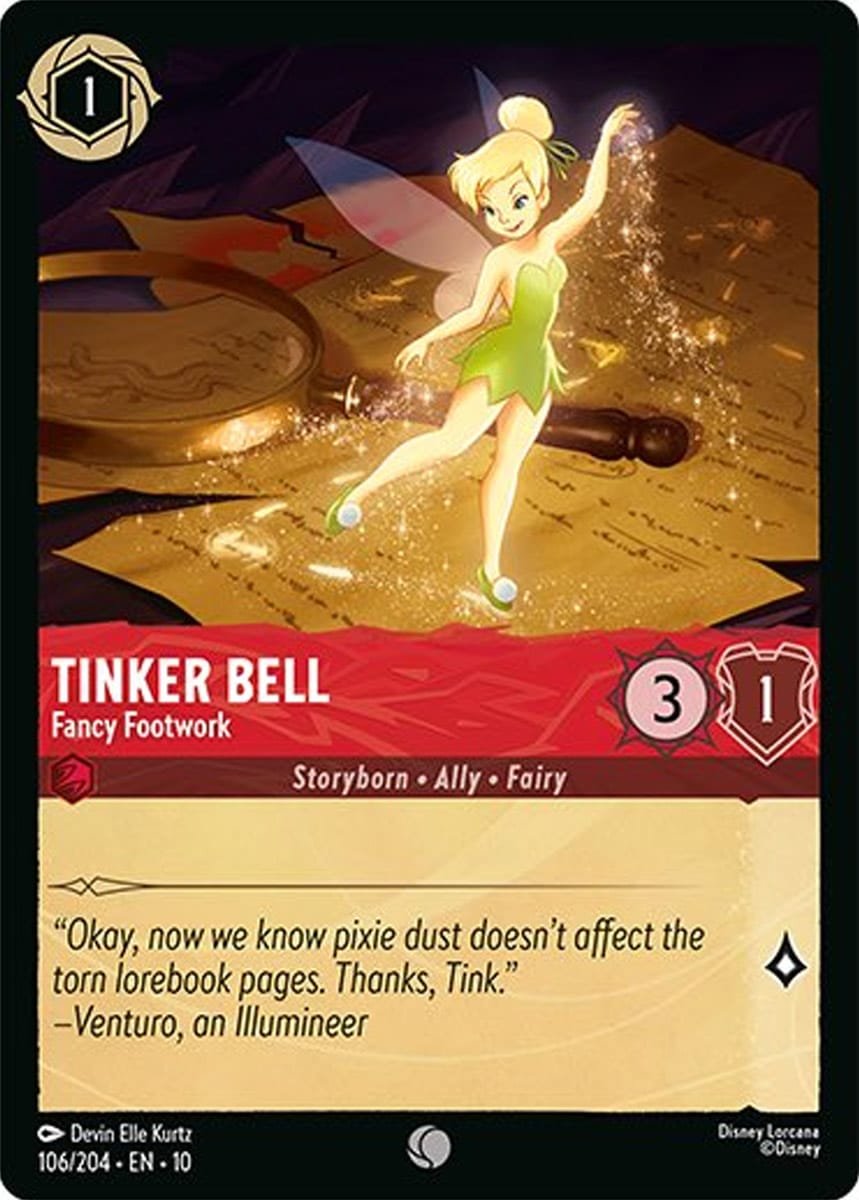 Disney Lorcana Tinker Bell Fancy Footwork
