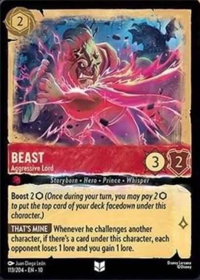 Disney Lorcana Beast Aggressive Lord