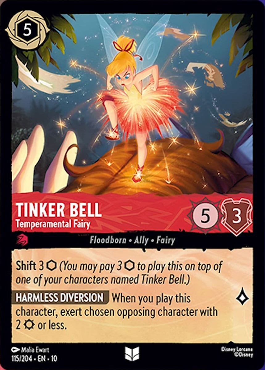 Disney Lorcana Tinker Bell Temperamental Fairy