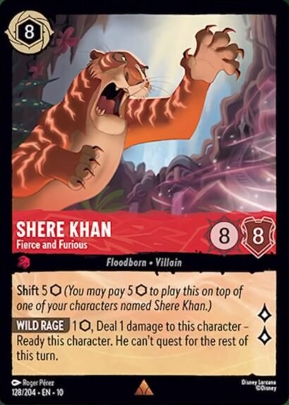 Disney Lorcana Shere Khan Fierce and Furious