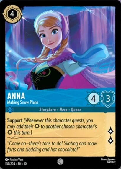 Disney Lorcana Anna Making Snow Plans