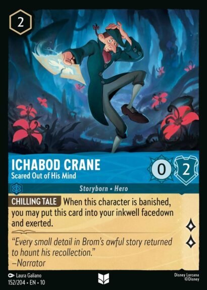 Disney Lorcana Ichabod Crane Scared Out of His Mind