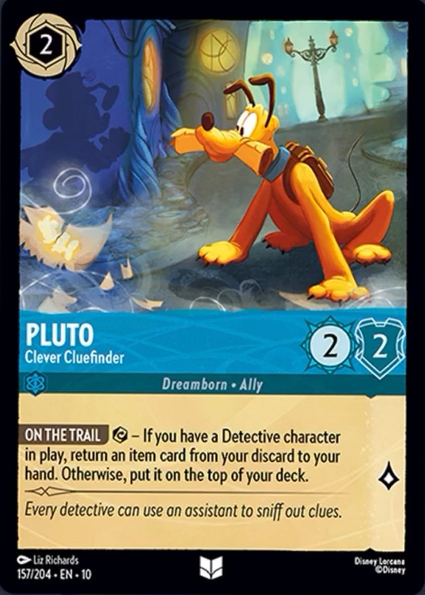 Disney Lorcana Pluto Clever Cluefinder