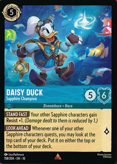 Disney Lorcana Daisy Duck Sapphire Champion