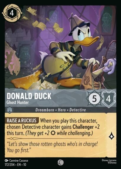 Disney Lorcana Donald Duck Ghost Hunter