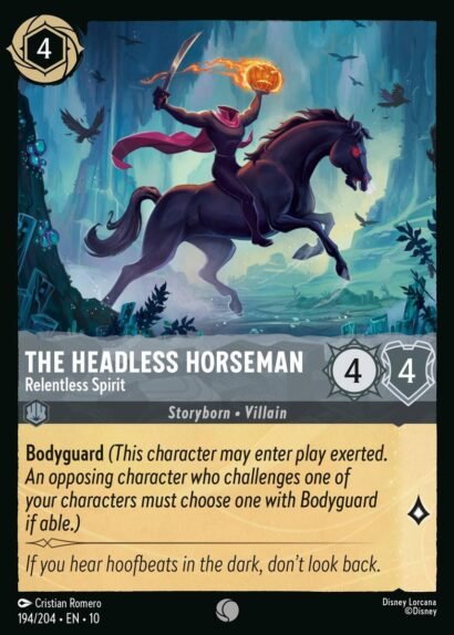 Disney Lorcana The Headless Horseman Relentless Spirit