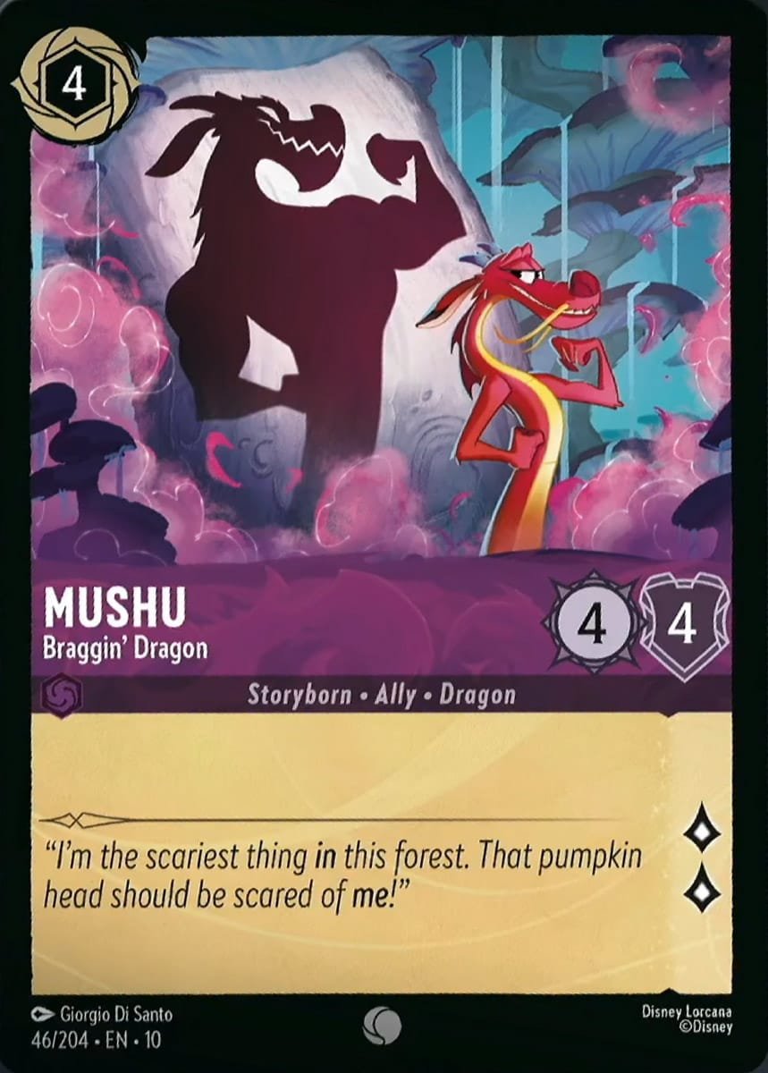 Disney Lorcana Mushu Braggin’ Dragon