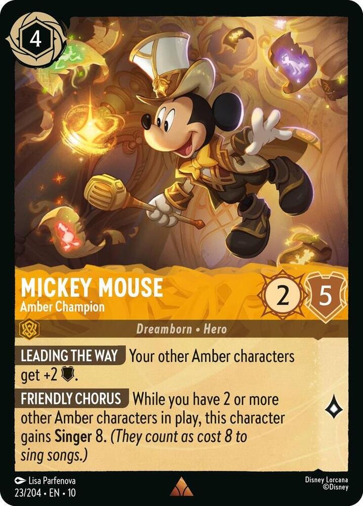 Disney Lorcana Mickey Mouse Amber Champion