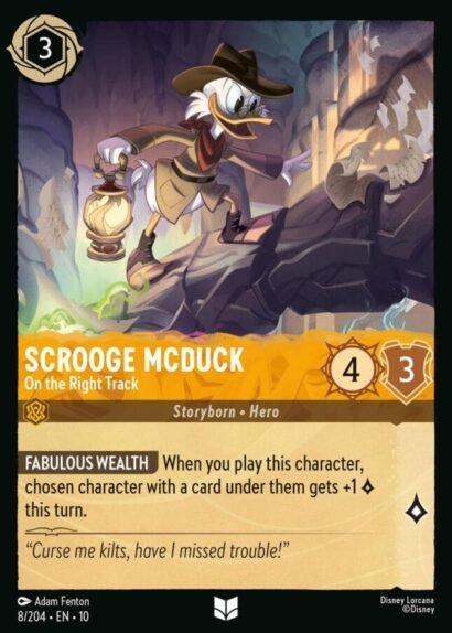 Disney Lorcana Scrooge McDuck On the Right Track