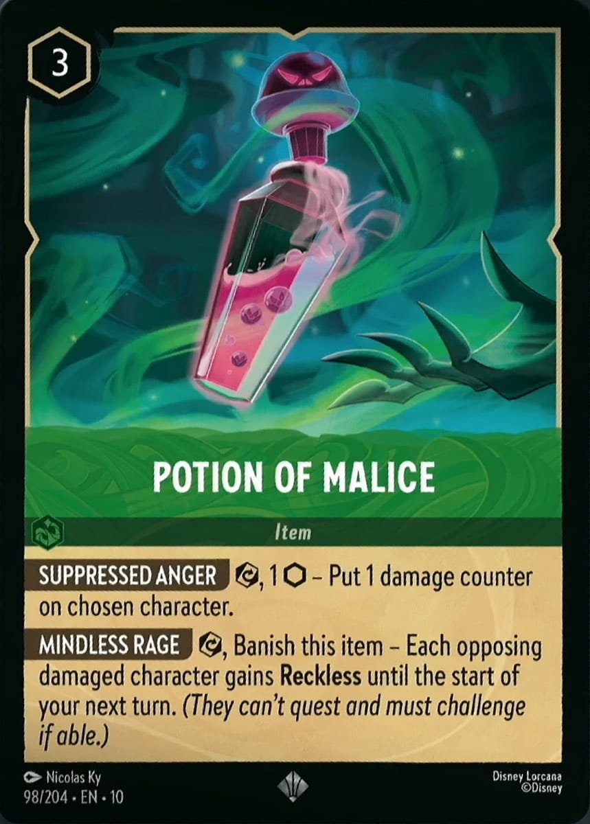 Disney Lorcana Potion of Malice