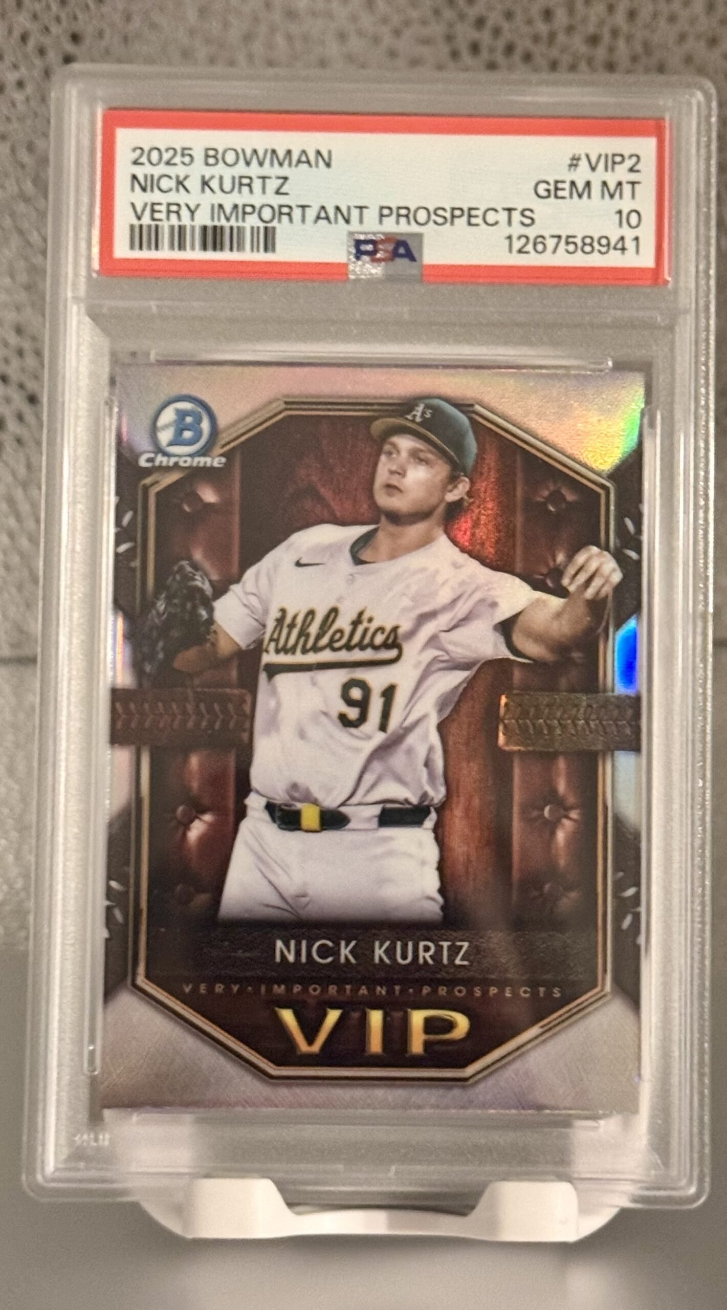 Nick Kurtz Bowman VIP PSA 10