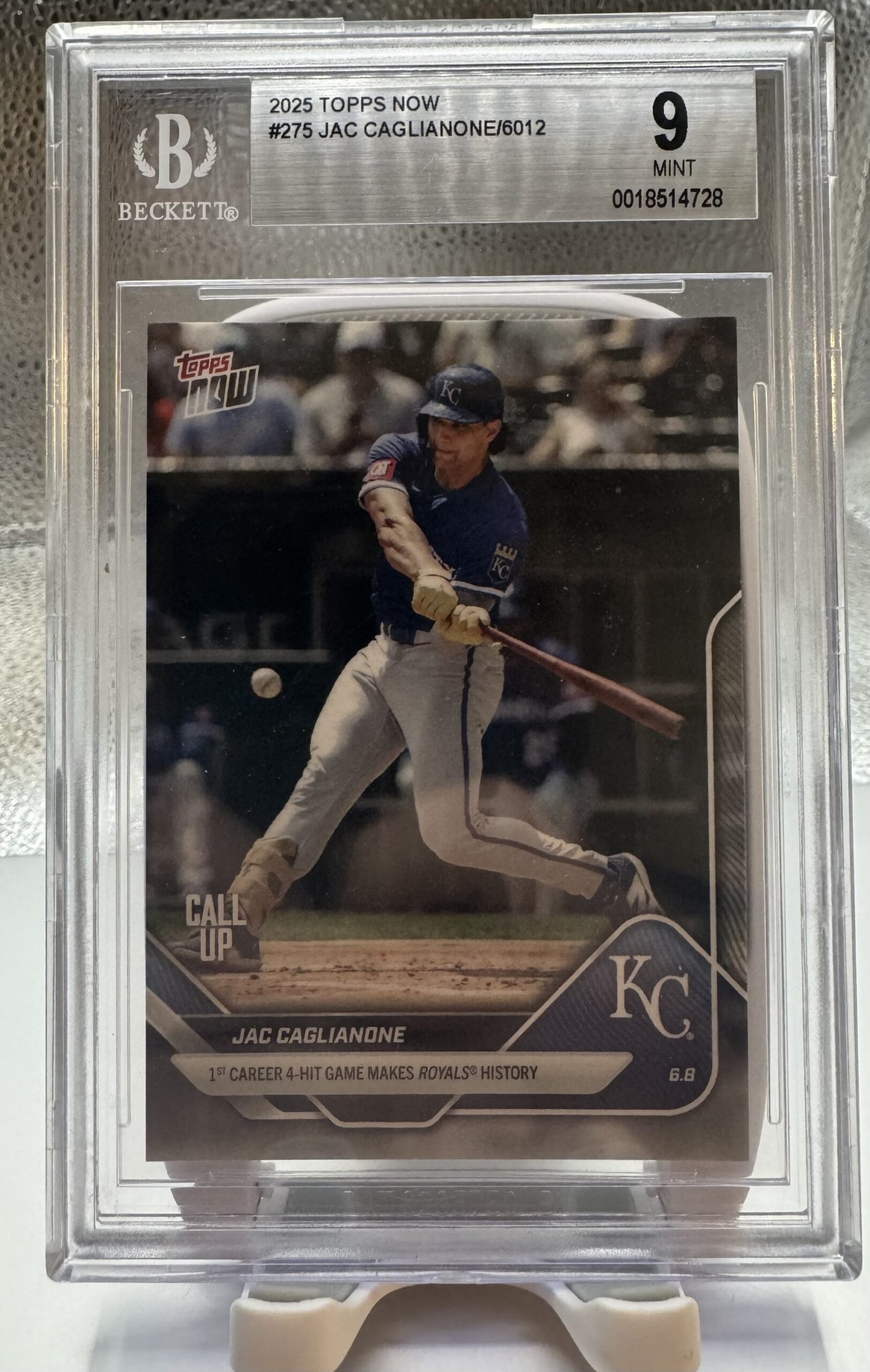 Jac Caglianone Topps Now #275 BGS 9