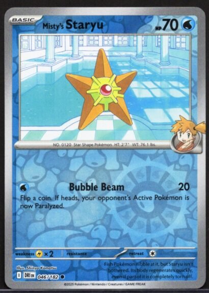 Pokémon Trading Card Game Misty's Staryu (Reverse Holo)