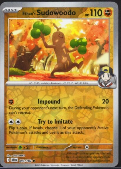 Pokémon Trading Card Game Ethan's Sudowoodo