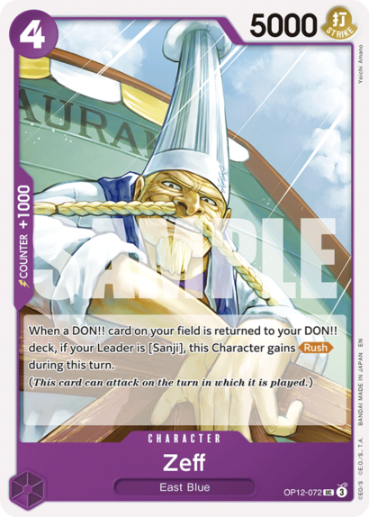 One Piece Card Game Zeff