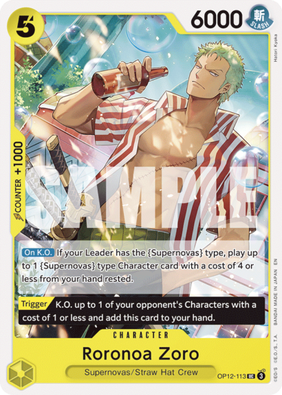 One Piece Card Game Roronoa Zoro