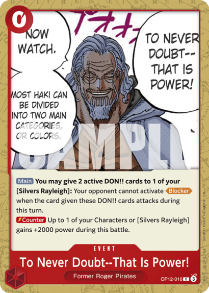 One Piece Card Game To Never Doubt That Is Power!